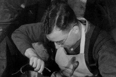 Ken Howard working on a collar
