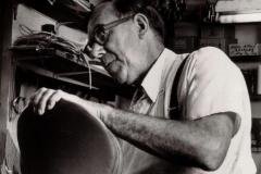 Ken Howard working on saddle